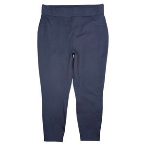 Spanx Perfect Pant Ankle Stretch Ponte Navy Blue Sz 2X Medium Control Work Pants